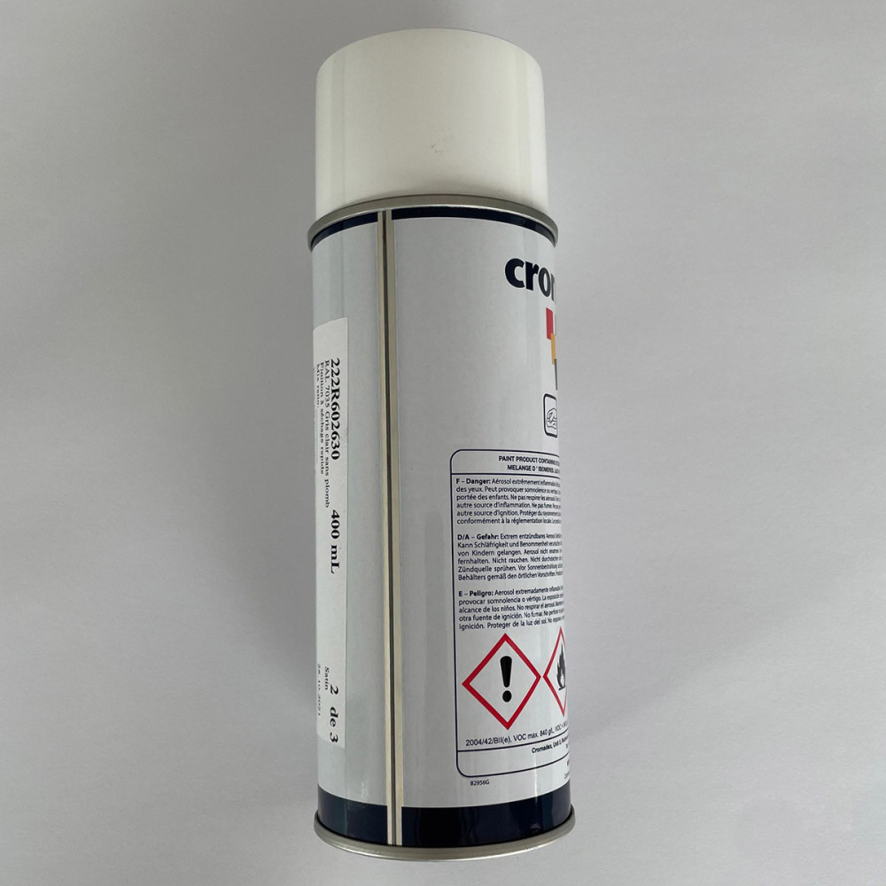 Bombe Aérosol Gris clair Ral 7035 satiné 400 ml